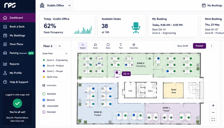 Desk Booking System (RPS Group)